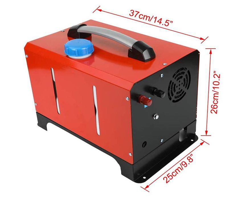 Dimension of Diesel Heater in Caravan