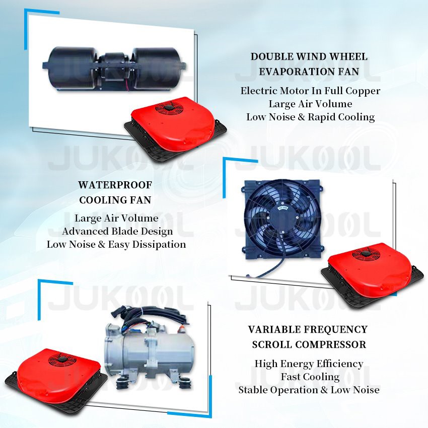Detail of 12 volt portable air conditioner for trucks