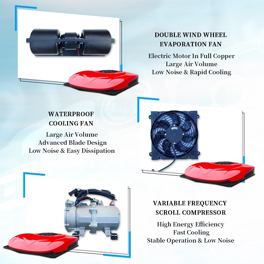 Detail of 12v truck sleeper air conditioner Detail of 12v truck sleeper air conditioner
